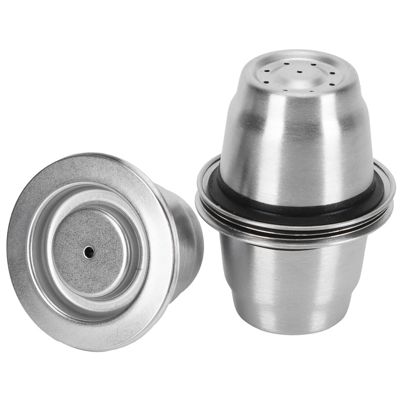 Coffee Capsule Set Stainless Steel Reusable Refillable Capsule Fit for