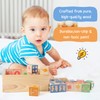 Joqutoys ABC Wooden Building Blocks for Toddlers 1-3Large, 40 PCS
