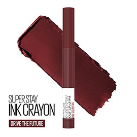 Maybelline New York SuperStay Ink Crayon Matte Longwear Lipstick Makeup, Long Lasting Matte Lipstick With Built-in Sharpener, Drive The Future, 0.04 Oz