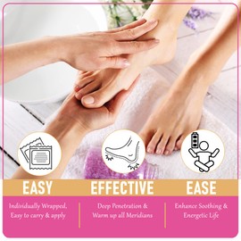 QiMOXA Upgraded Foot Pads-Nature Pads for Foot Care-Highly Effective Odor Remover Patches-Improve Energy and Relaxation-30PCS-2 in 1 Pad