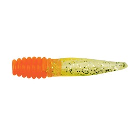 Bobby Garland Slab Slay'R Soft Plastic Crappie Fishing Lure, Fishing Gear and Accessories, 2", Orange Chartreuse Silver