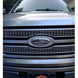 9.5" inch Oval Decal Badge Nameplate for F150 2015-2021 Front Rear (Chrome, 9.5")