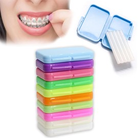 10 Box Braces Wax, Orthodontic Wax for Braces, 50 Strips of Dental Wax for Braces to Relieve Irritation, Pain, Tooth Wax for Braces
