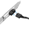 PC Power Button Extension Cable with Full Height PCIe Bracket