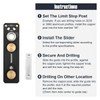 TOOLCOOL Aluminum Profile Drill Guide Access Hole Drill Jig For