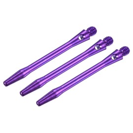 PATIKIL 48mm Aluminum Dart Shaft Medium 2BA Threads Dart Stem Dart Accessories Toss Gear for Steel Tip 3pcs Purple