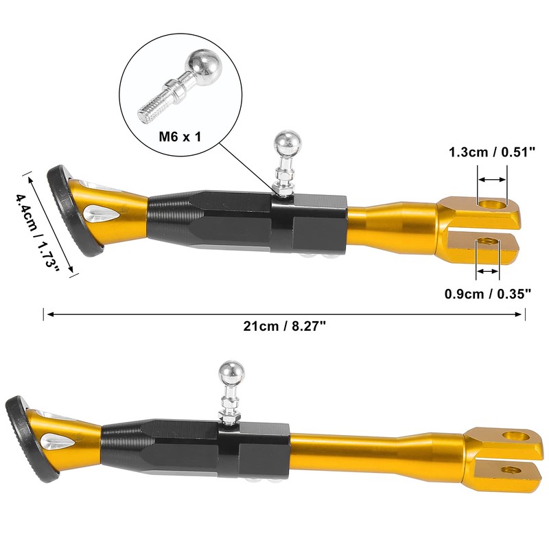 Motoforti Universal Adjustable Motorcycle Kickstand Side Support Stand Set CNC