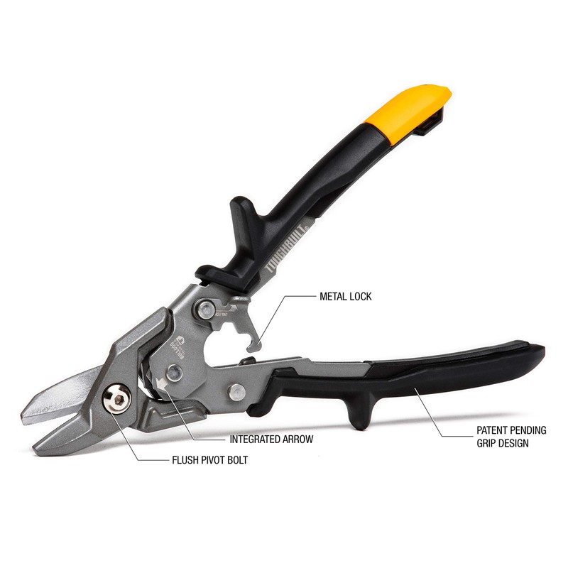 ToughBuilt - Bulldog Cut Aviation Snips - One Handed Lock