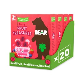 BEAR Berry FRUIT TREASURES - Delicious Real Fruit - Suitable for 3+ years - Healthy - 4 x 5 (20 packs)