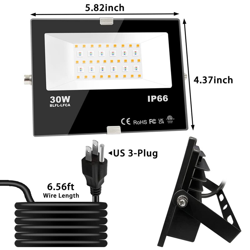 MELPO 30W Led Flood Light Outdoor 300W Equivalent, Color Changing