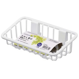 Iwasaki Industry Sponge Holder Suction Cup Mesh White Width 21.5×Depth 12.2×Height 7.7cm K-1637 WH