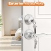 Probrico Entrance Door Lever Deadbolt Sets 3 Set Satin Nickel