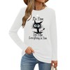 Long Sleeve T Shirts for Women Cute Cat Graphic Tees
