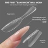 Nymora Sandwich Dual Nail Form - 240Pcs Transparent Top &