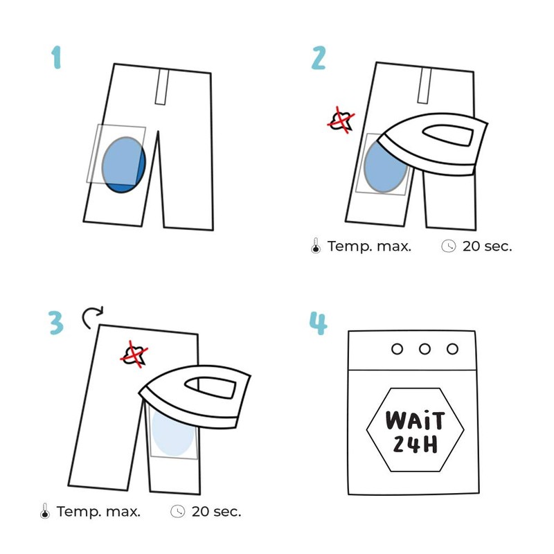 1 x Trouser Fabric Patch 30 x 9 cm (10