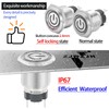 15Amp 19mm Latching Push Button Switch Waterproof IP67 12/24V DC/AC