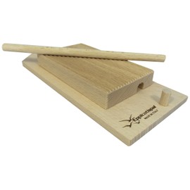 Eppicotispai Garganelli and Gnocchi Stripper with Paddle, Natural Beechwood, Brown