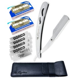 Kazakiri Razor (Professional Barber Supervision x Impressive Deep Shaving), Shaving, Face Shaving, 40 Blades (20 Blades), Case Included, Men's, Western Razor, Single Blade, Instruction Manual