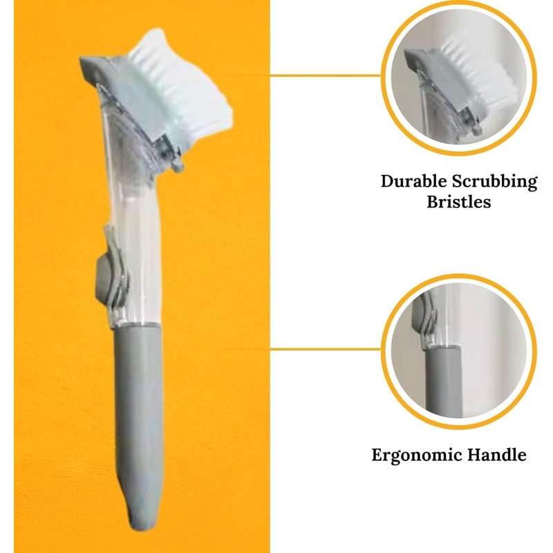 D&S* MART Soap Dispensing Dish Brush, Kitchen Brush for Pot