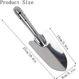 Garden Trowel Stainless Steel Rust Resistant Hand Shovel Garden Spade Small Gardening Hand Tools Shovels for Weeding, Transplanting and Digging