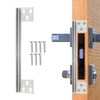Door Latch Guard Plate, 7" L-Shaped Door Reinforcement Plate, Stainless