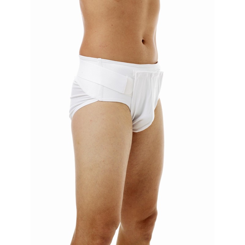 INGUINAL Hernia Support Brief with HOT/Cold Therapy Pads Included Medium