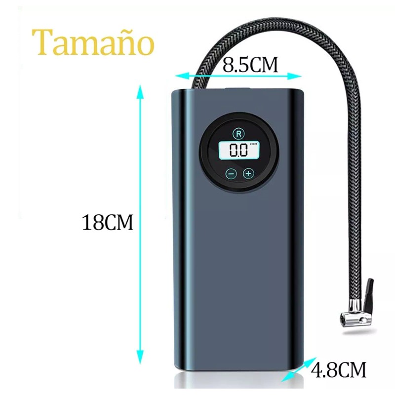 Future Bomba De Aire Bici Inflar Llantas Auto Inteligente Digital