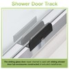 M6219 Sliding Shower Door Bottom Track (2-Piece Set, Black) 1/2-inch