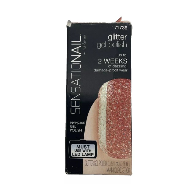 SensatioNail Glitter Gel Polish 71736 TANGERINE GLITTER 0.25 fl oz