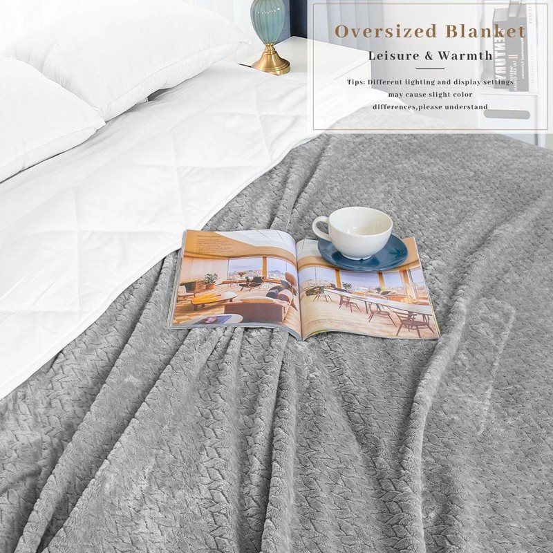 Homebliss Cuddly Blanket, 130 x 150 cm, Fluffy Fleece Blanket,