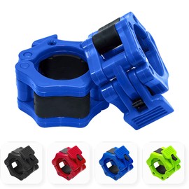 Meteor ABS 50mm Olympic Barbell Collars, Locking Collars, Barbell Clamps, Barbell Clips, Weightlifting Collars, Dumbbell Collars (Blue 1Pair)