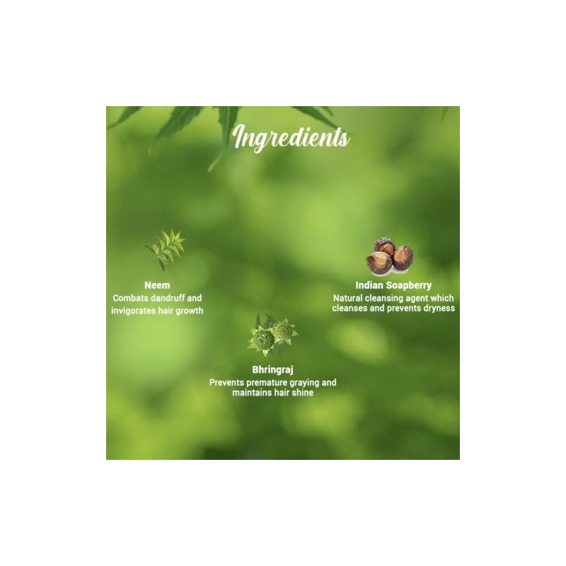 Biotique Bio Neem Margosa Champú y acondicionador anticaspa, 180 ml