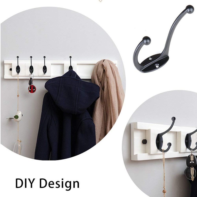 Bosdontek Coat Hooks 10 Pcs Clothes Hooks Vintage Antique hat