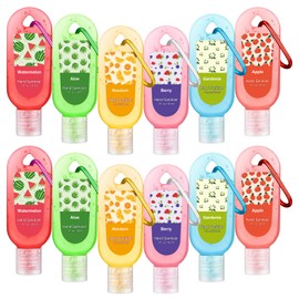 Sacubee 12 Pack Scented Hand Sanitizers Gifts Set with Keychains Bulk Travel Size Hand Sanitizer Gel Travel Size for Graduation Gift End of The Year Teacher Nurse Women Wedding Party Coworker Birthday