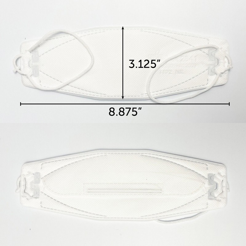 Tia BOTN 2 Pack KF94 WHITE L Adult Size Protective