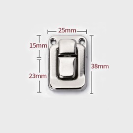 6pcs Toggle Catch Lock,Antique Vintage Lock,Retro Decorative Sliver Hasp with Screws for Jewellery Boxes;Trinket Boxes;Gift Boxes Sliver 25 * 38mm