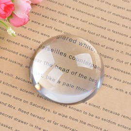 Himsyuden Crystal Magnifier Magnifier 6x Water Bun Semicircular Hemisphere Paperweight Magnifier Mother's Day Map Newspaper Magazine Magnification Paperweight for Mother Father Teacher Respect for the