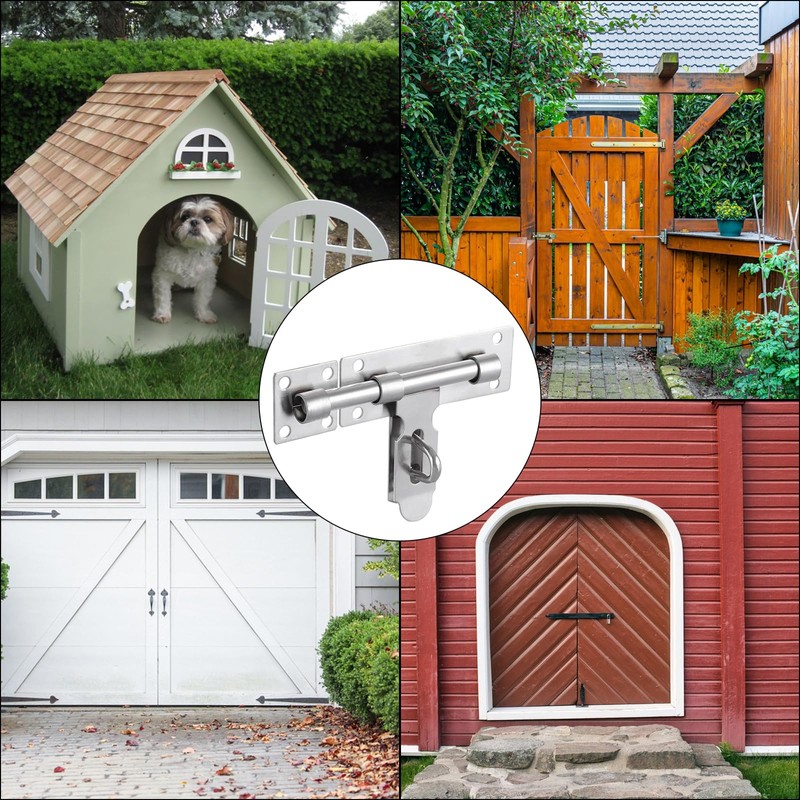 ASelected 2 Pcs Gate Bolt Lock 6 in(152Mm) Heavy Duty