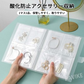 PAVIKE Jewelry Storage Album Transparent Jewelry Storage Holder Book Earring Storage Case Transparent Travel Bracelet Earring Organizer Book Antioxidant Jewelry Storage Album for Rings Rings Earrings