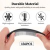 156 Pcs Black Plastic Hair Combs Bulk, 5 Inch Fine