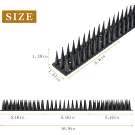 Bird Spikes 30 Packs Outdoor Cat and Bird Deterrent Spikes, Defender Spikes - Keep Pigeon, Cat & More Birds Away from Fences and Roof, Anti Theft Climb Strips (2023 Upgraded | 42.3 feet)