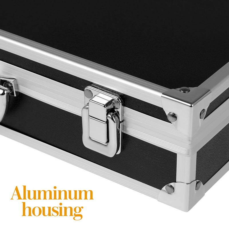 Homoyoyo 14 Inch Aluminum Tool Case, Portable Carrying Case with