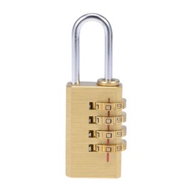 uxcell 4 Digit Combination Padlock Brass Lock 3mm Shackle Dia 21mm Body Width Weatherproof Fence Gate Gym Locker Lock for Travel Outdoor