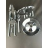 espeedpro21 Chrome LWP Power Steering Pump Bracket & pulley Fit