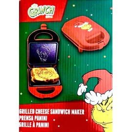 Uncanny Brand Dr Seuss' The Grinch Grilled Cheese Sandwich Maker/Press NEW
