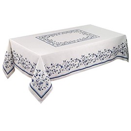 Spode - Fabric Table Cloth, Stylish Home Decor (Portofino Blue, 60" x 120")