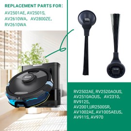 Replacement Side Brush Parts for Shark AI AV2800ZE AV2610WA AV2501AE AV2501S RV2610WA AV2310 RV912S UR2500SR AV911S AV970 RV2502AE RV2520AOUS AV2510AOUS Robot Vacuum Cleaner Accessories - 10 Pack