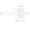 3.2mm x 12mm Blind Pop Rivet Countersunk Head Aluminium/Steel Shaft