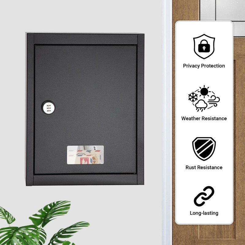 Through The Wall Drop Box with Combination Lock, 16.5" x