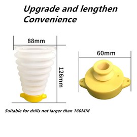 Dust Catcher for Drill, Drill Dust Collector, Rubber Scalable Drilling Dust Cover Collector for Ceiling Electric Hammer Hand Hammer Drill Hole Saw Dust Tray, Dustproof Tool by Drill Power Tool